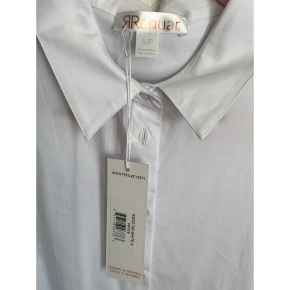 Renuar Gathered Back Big Shirt In‎ White NWT size small - Picture 3 of 8